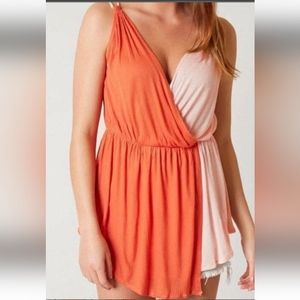 Free People peach last night XS ribbed tank top